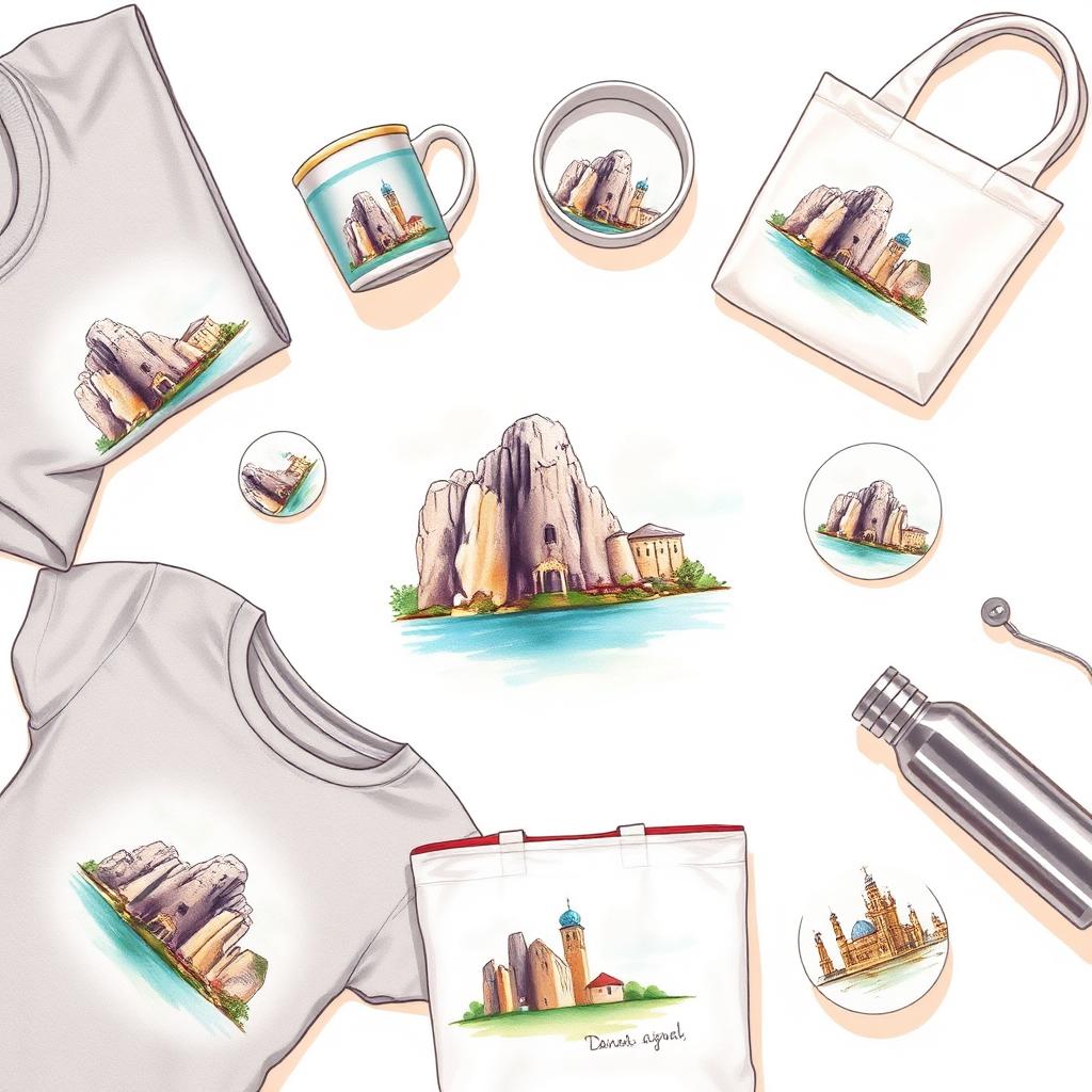 Compoziție vizuală pentru pachetul Branding turistic