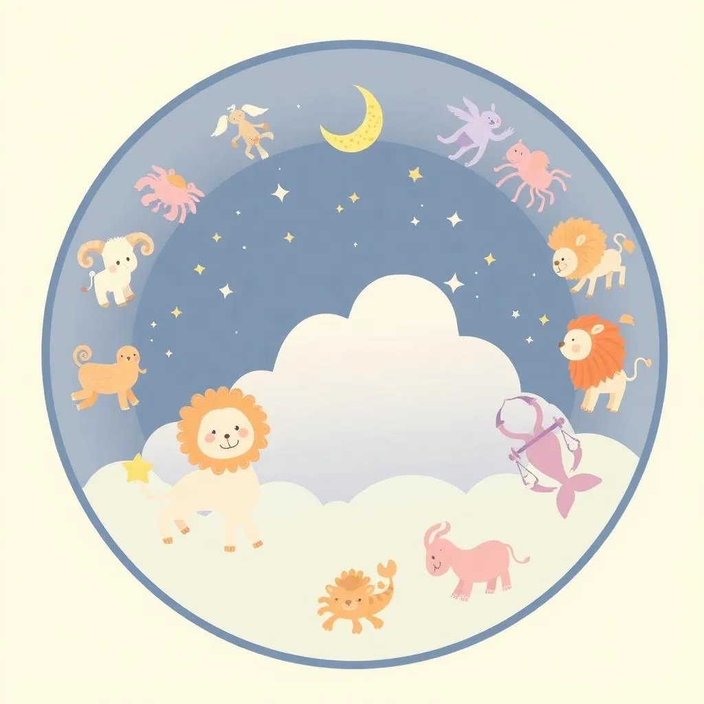 Compoziție vizuală pentru pachetul Zodiac clasic — 12 zodii