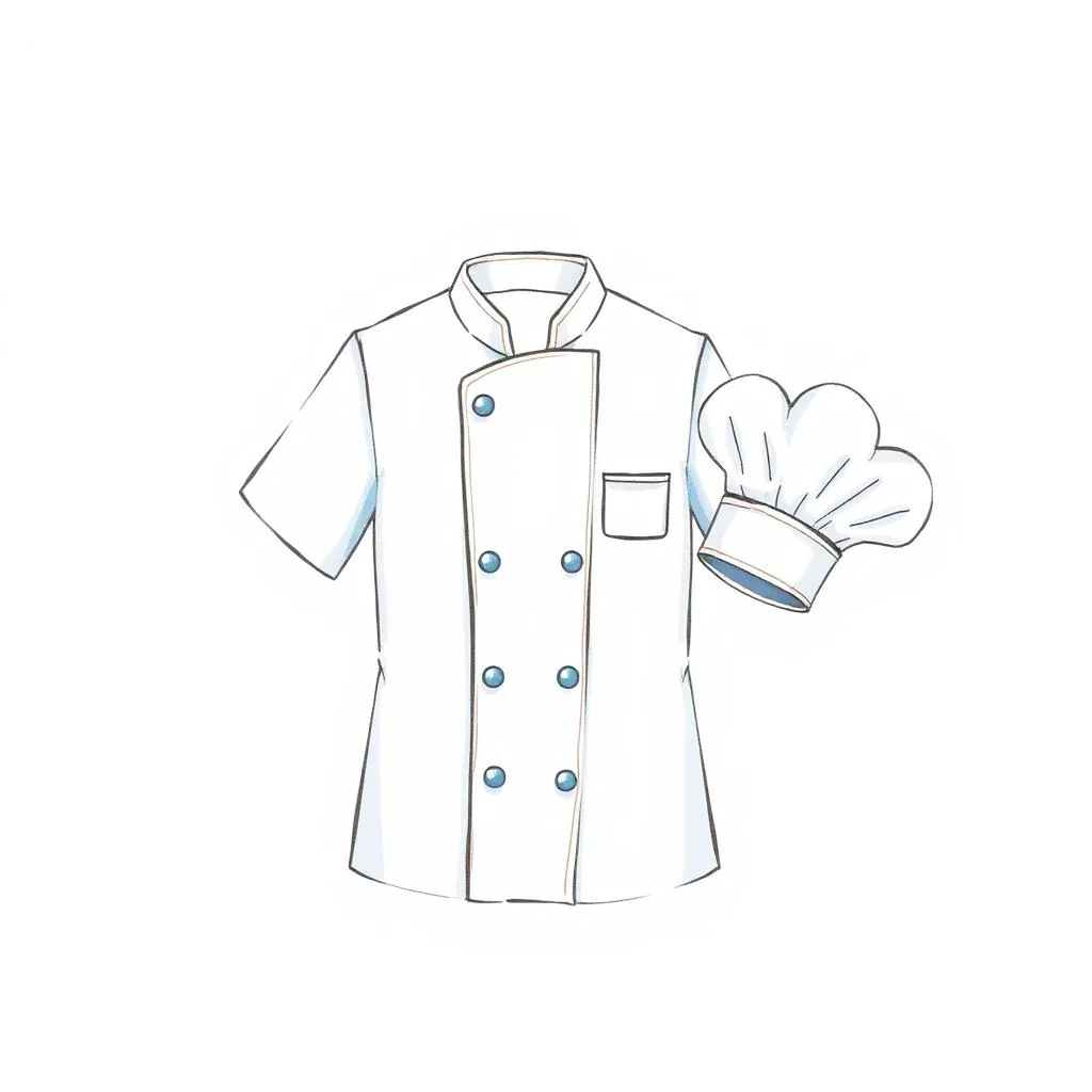 Ilustrație Bluză bucătar personalizată