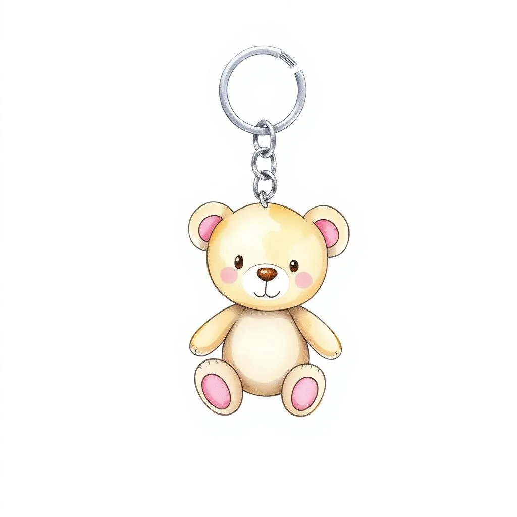 Ilustrație Breloc Teddy Bear cu tricou sublimabil