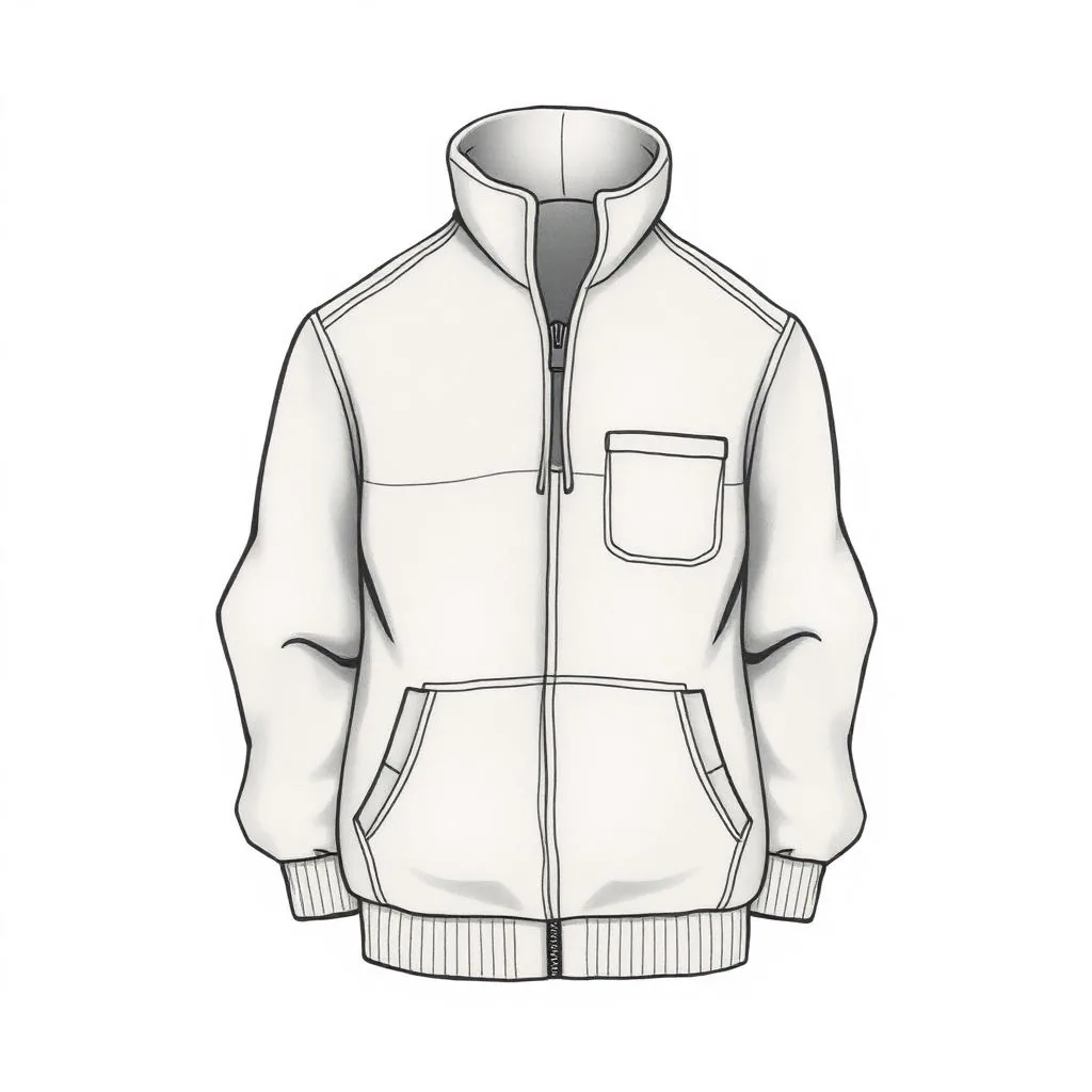 Ilustrație Bluză polar de lucru personalizată