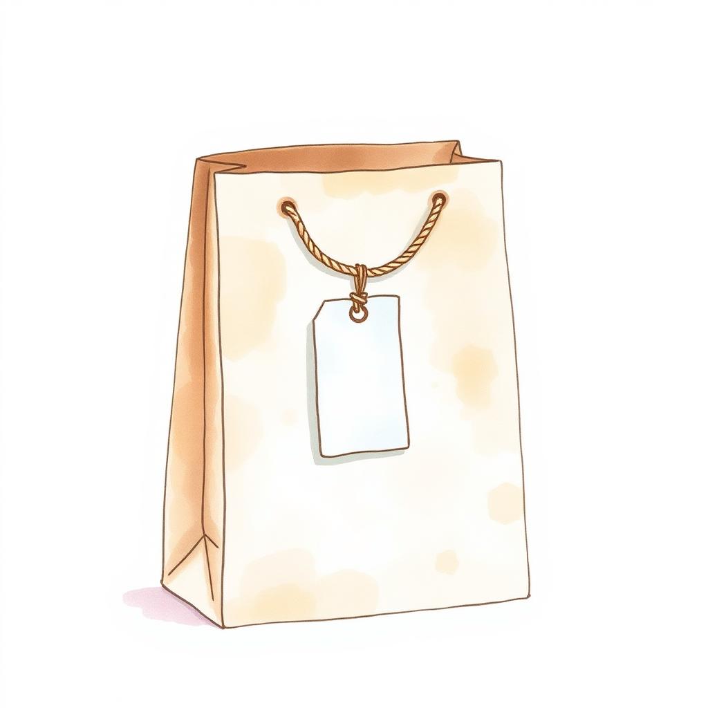 Ilustrație Pungă cadou handmade personalizată