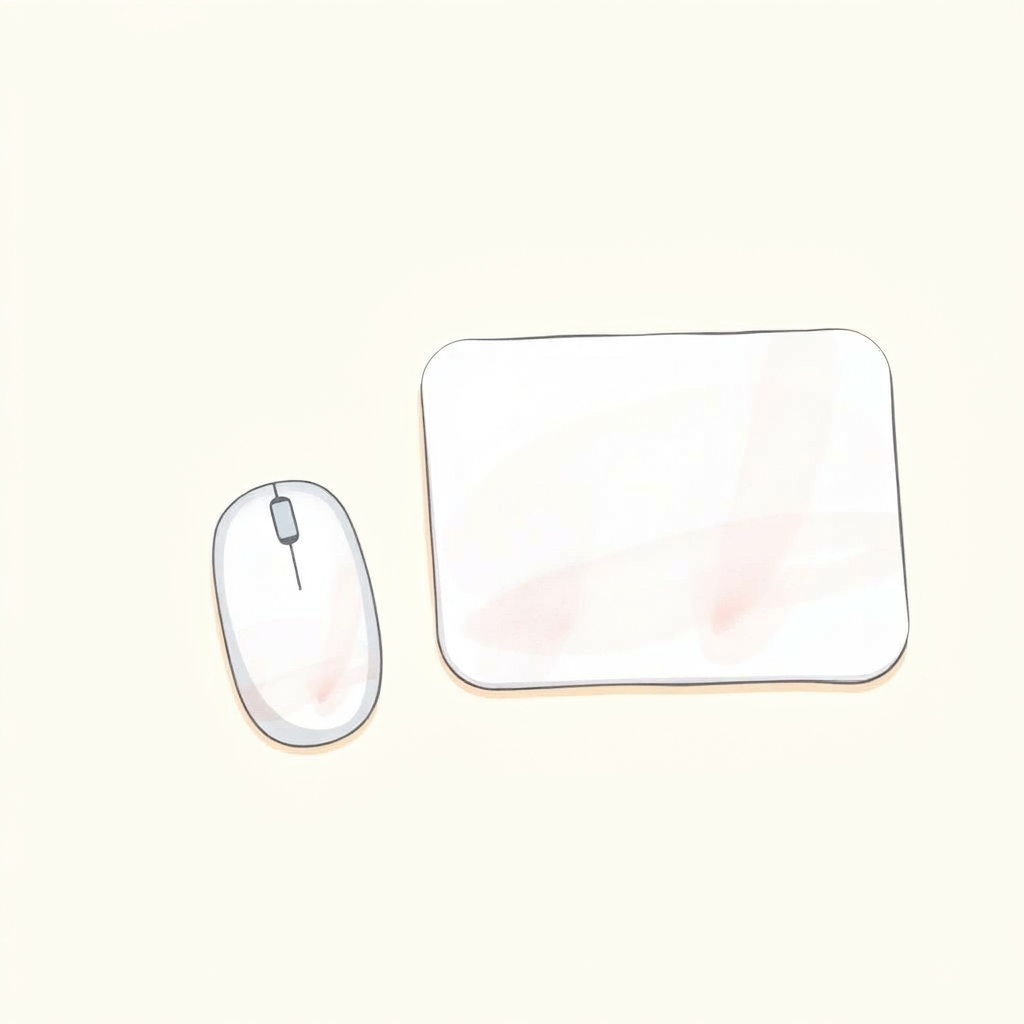 Ilustrație Set birou complet · Mouse + Mousepad
