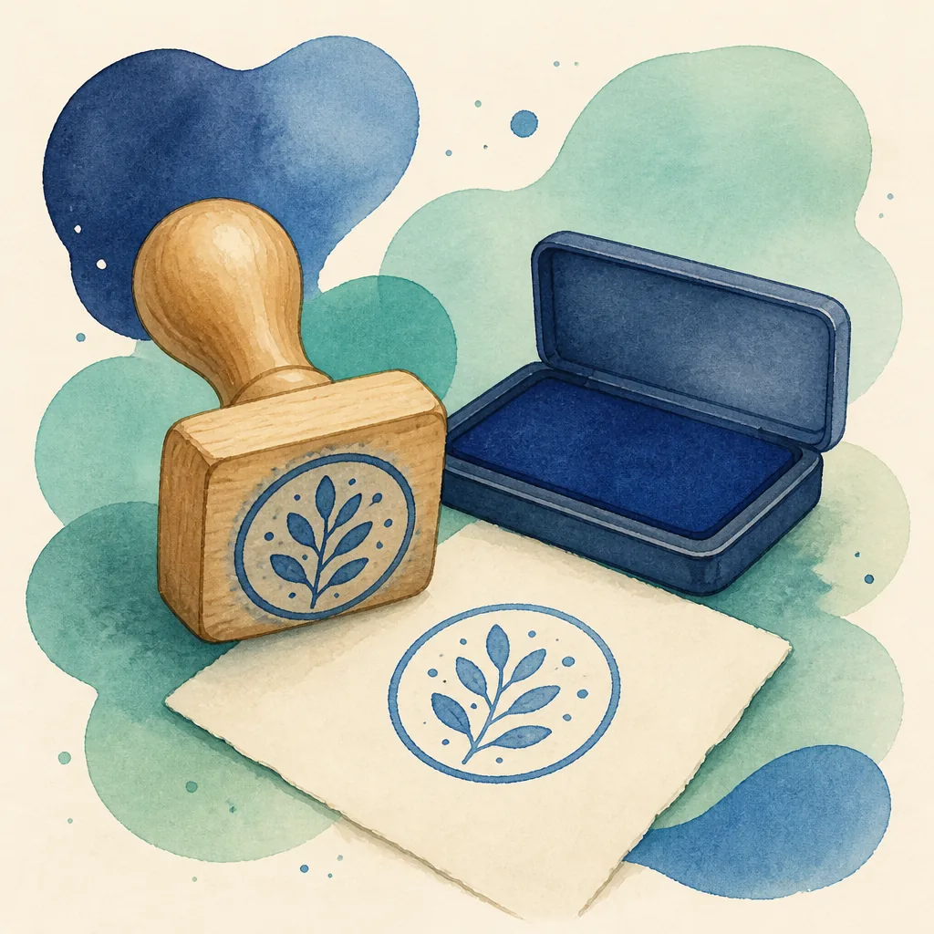 Ilustrație Ștampilă cu mesaj personalizat